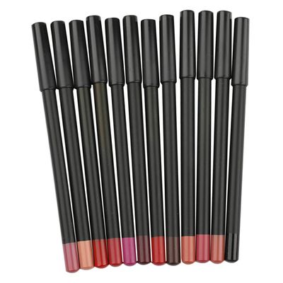 HONITANO 12pcs Matte Lip Liner Pencils for Women Multi Functional Smooth Lip Makeup Color Portable Assorted Shades and Feathering