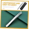 Baluue Stainless Steel Nose Hair Remover Tweezers with Rounded Tips Ergonomic Manual Nasal Hair Trimming Tool for Men and Safe Personal Grooming with Black Leather Case view 3