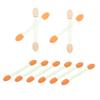 BAZEITFLOW 100pcs Disposable Dual Sided Eyeshadow Sponge Applicators Latex Makeup Tools Soft Oval Tips Skin Friendly for Beginners and Daily Use view 1