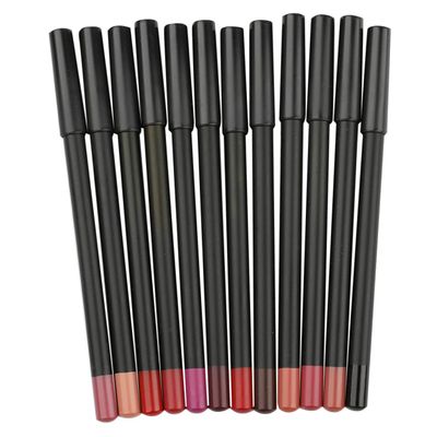 LOORGVEL 12pcs Matte Lip Liner Pencils Longwear Lip Contour Definer Smooth Pigmented Colors for Women Valentines Gift