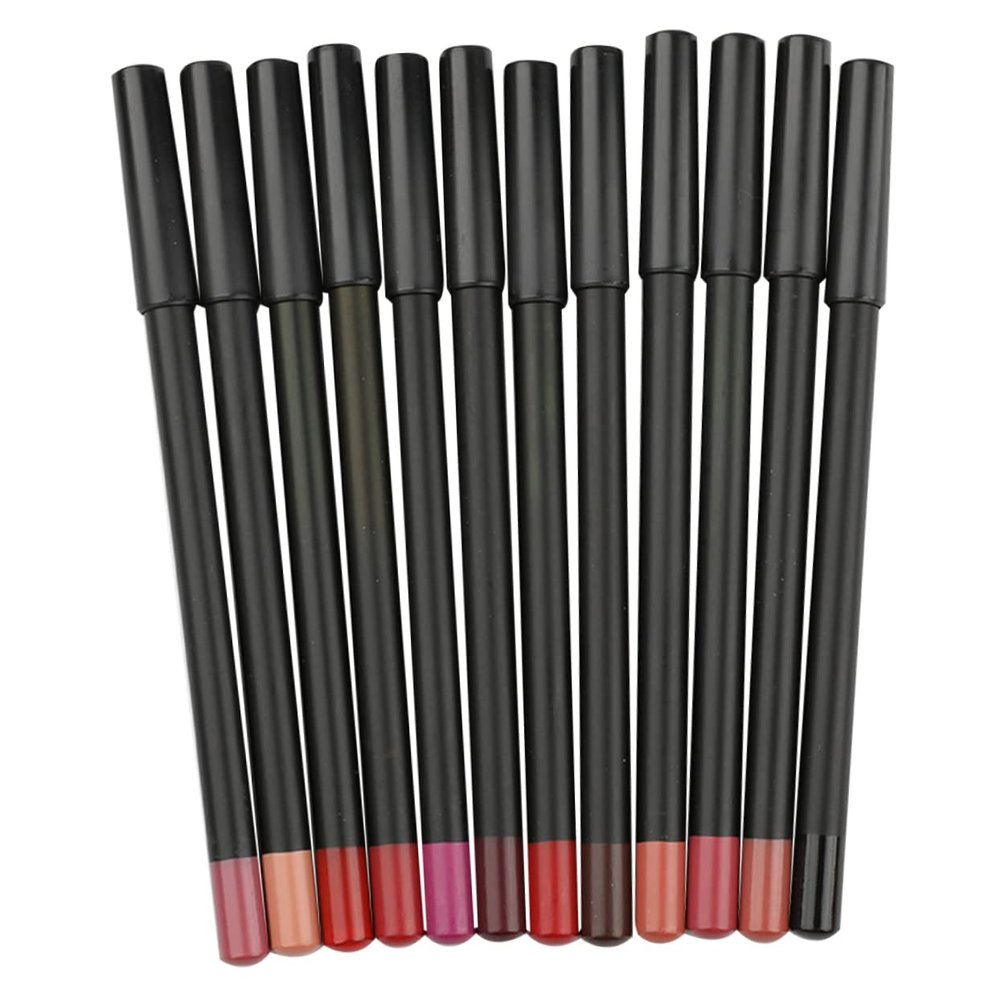 LOORGVEL 12pcs Matte Lip Liner Pencils Longwear Lip Contour Definer Smooth Pigmented Colors for Women Valentines Gift