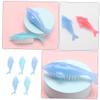 BUTIFULSIC 5Pcs Multi Function Nail Cleaning Brush Plastic Fingernail Scrubbers for Dust Removal Convenient and Comfortable Grip for Manicure Care Random Color view 3