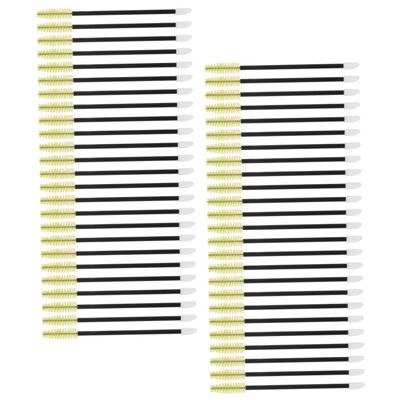 DECHOUS 50pcs Disposable Eyelash Brush Wands with Soft Nylon Bristles Dual Ended Eyebrow and Lash Comb Applicators for Home Travel and Salon Use Lightweight Green Handles for Easy Makeup