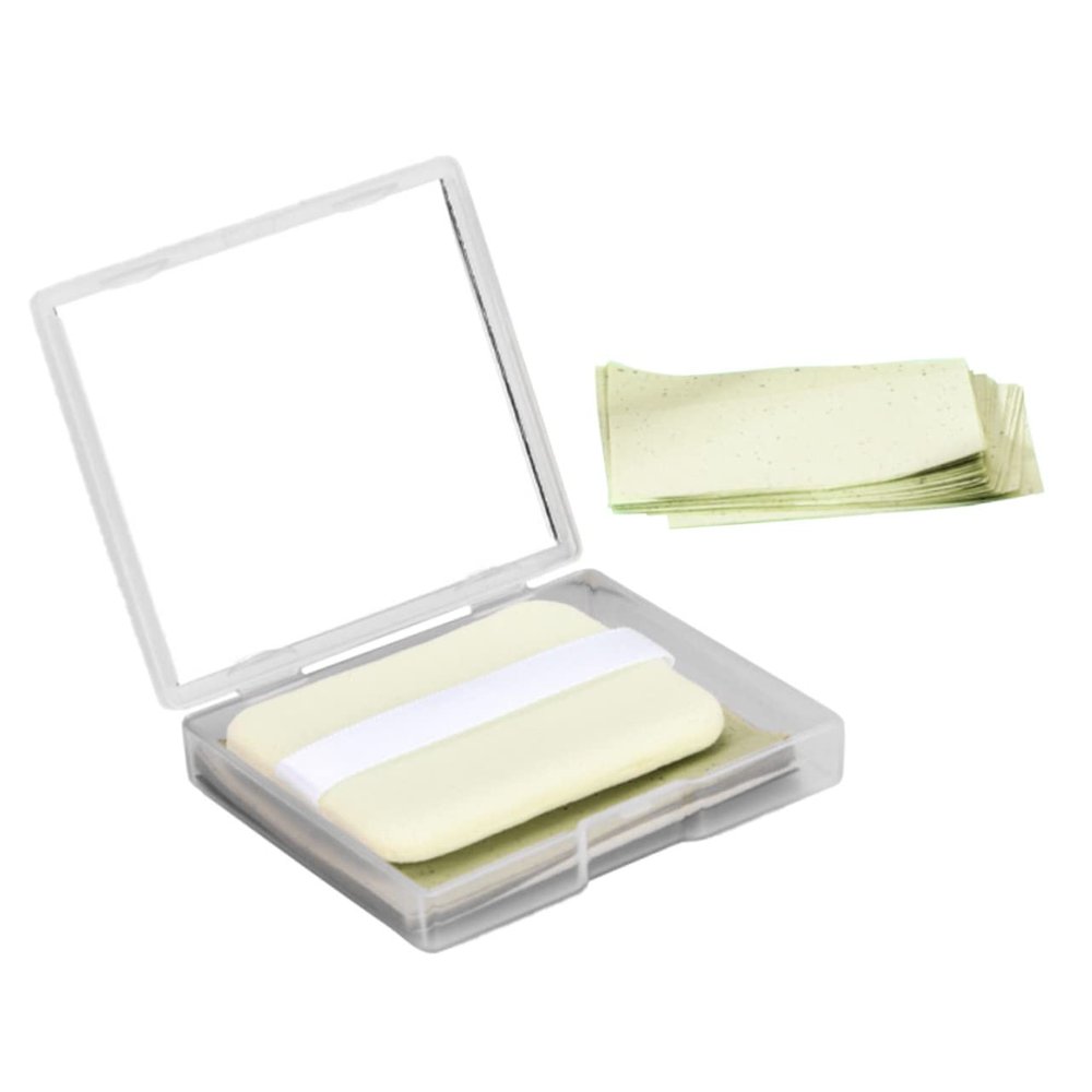 Healvian Absorbing Sheets with Mirror Case and Refill Thin Skin Friendly Blotting Paper for Face Controls Shine and Shrinks Pores Convenient Outdoor Use for Men and Women