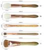 14pcs Hand Crafted Makeup Brushes Set Soft Saikoho Goat Weasel Squirrel Hair Blush Foundation Eye Shadow Brush Green Sandalwood Handle Professional Make Up Brushes Kit view 3