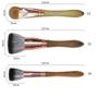 14pcs Hand Crafted Makeup Brushes Set Soft Saikoho Goat Weasel Squirrel Hair Blush Foundation Eye Shadow Brush Green Sandalwood Handle Professional Make Up Brushes Kit view 4