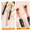 COOLHIYA 10Pcs Dual Ended Eyebrow and Eyelash Brush Kit Portable Black Makeup Supplies for Women Multi Functional Eye Brow Tool for Shaping Separating and Enhancing Eyebrows and Lashes view 2