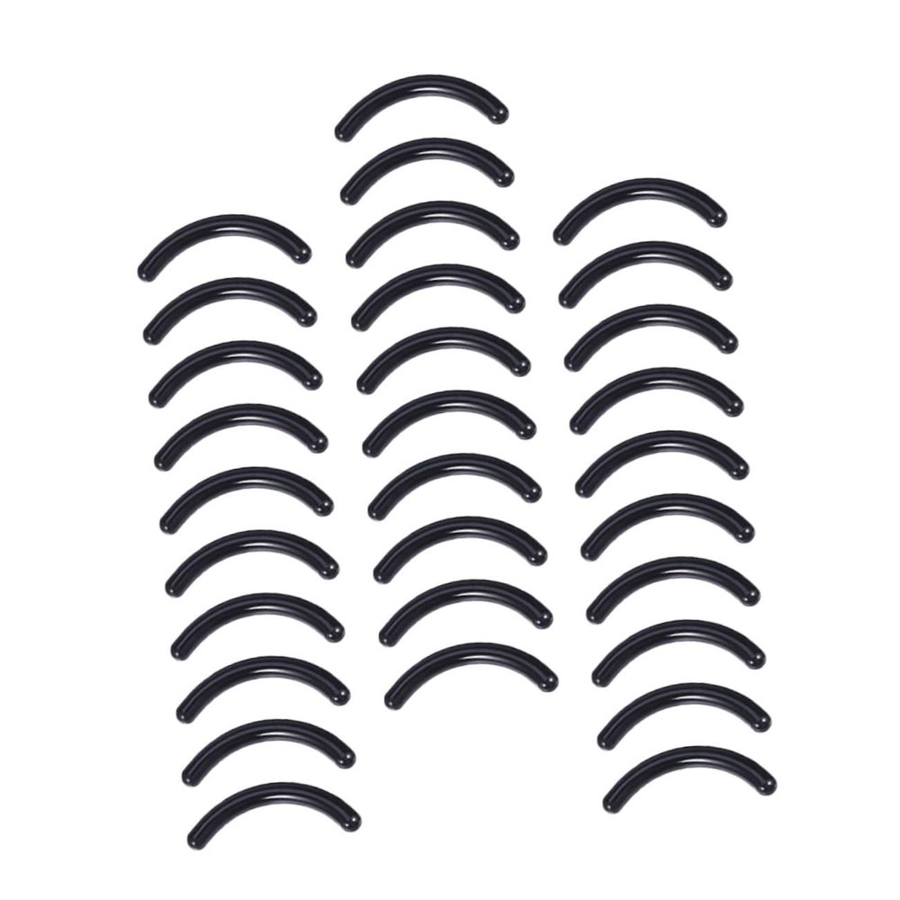AUTSUPPL 200pcs Black Silicone Eyelash Curler Pads Replacement Strips Soft Lash Curler Refills Cushions for Comfortable Protective Eyelash Curling and Daily Use