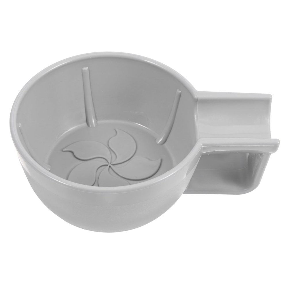 HONMEET Plastic Shaving Bowl for Men Large Capacity Lather Container PP Material Thick Edges Stable Design for Easy Bubble Creation and Comfortable Grip Gray