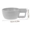 HONMEET Plastic Shaving Bowl for Men Large Capacity Lather Container PP Material Thick Edges Stable Design for Easy Bubble Creation and Comfortable Grip Gray view 2