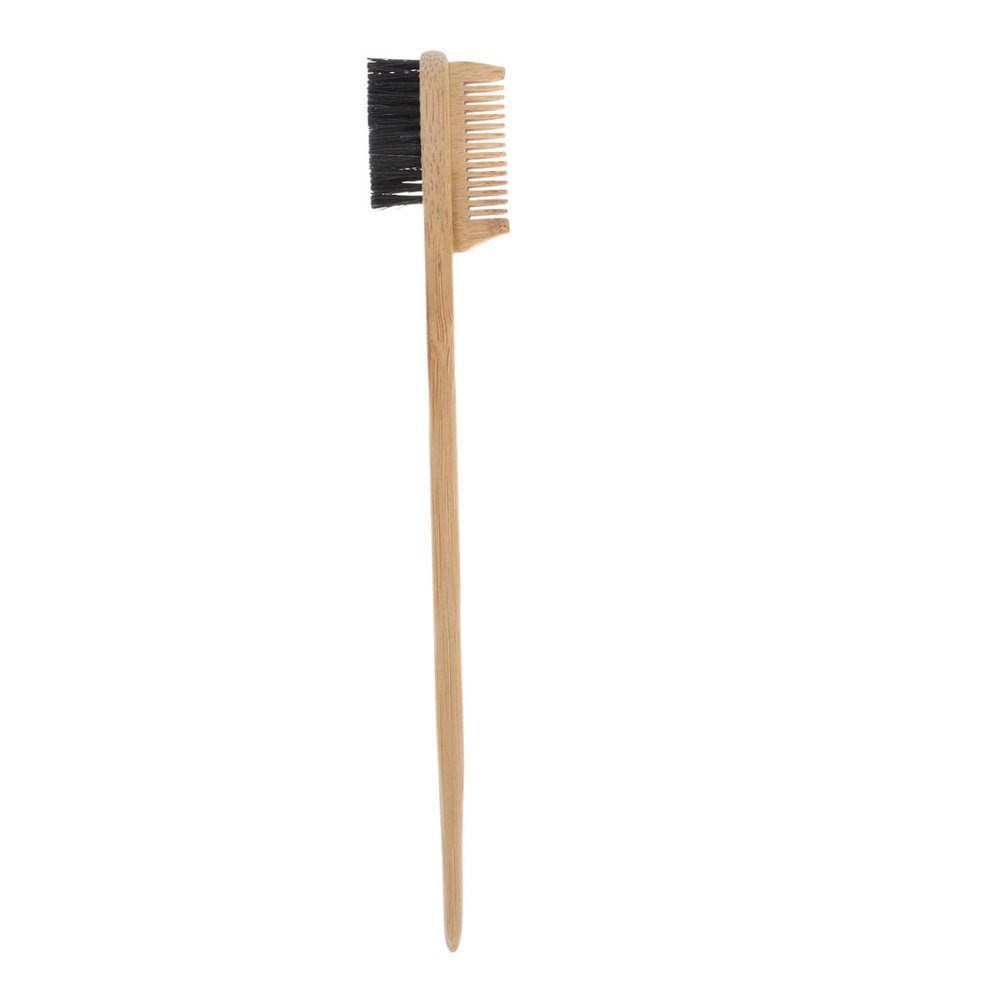 Healeved Double Sided Eyebrow Brush Comb Lightweight Portable Multi Function Eyelash Grooming Tool for Precise Brow and Temple Styling Safe Material