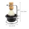 Beavorty Silky Shaving Brush and Bowl with Stainless Steel Stand for Mens Grooming Ergonomic Handle for Comfortable Hold Dense Foam Shaving Bowl for view 2