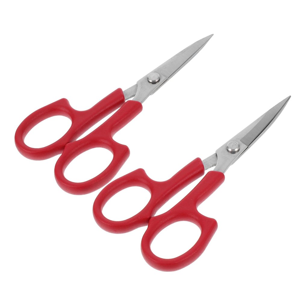 FOMIYES 2Pcs Stainless Steel Eyebrow Grooming Scissors Curved and Straight Blades for Precise Facial Hair Trimming Portable Makeup Scissors for Men and Women