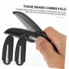 Baluue 4Pcs Portable Folding Beard Combs for Men Pocket Sized Male Grooming Tools Household Hair Combs with Wide Teeth for Travel and Daily Styling Gentle Skin and Beard view 3