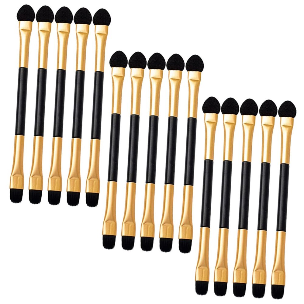 BESTYASH 15Pcs Double Ended Eyeshadow Applicators Portable Makeup Brush for Women Soft Tip Eye Shadow Brushes Lightweight Travel Friendly Cosmetic Tools