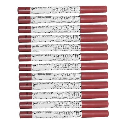 DECHOUS 12pcs Matte Lip Liner Pencil and Sweat Lip Lining Tool with Vibrant Colors for and Portable Cosmetic Makeup Kit for Women