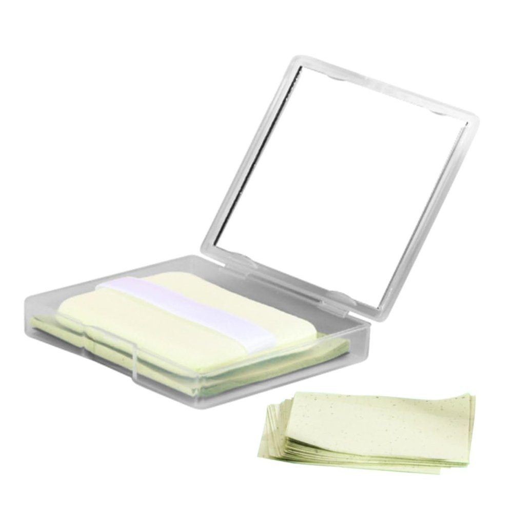 VICASKY Blotting Sheets for Face with Mirror Thin and Delicate Oil Absorbing Paper for Oily Skin Portable Control Blotting Paper for Men and Women Removal and Pore Minimizing