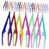 Beatifufu 30Pcs Portable Eyebrow Tweezers Plastic Eye Brow Grooming Tool Ergonomic Design for Precise Hair Removal and Styling Suitable for Women Beauty DIY Salon Use view 1