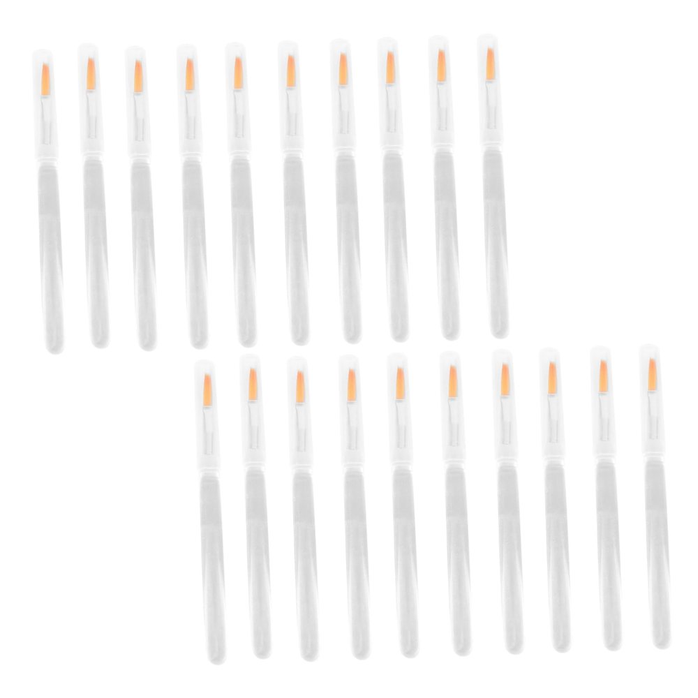 Beavorty 20pcs Disposable Lip Brush with Portable Makeup Tool for Precise Lipstick and Gloss Application Lightweight Plastic Makeup Supplies for Go Use