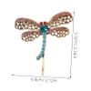 ETHZZLE Vintage Rhinestone Dragonfly Hair Clip Elegant Butterfly Barrette Hairpin for Women Party Wedding Accessories Gift view 2