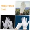 CALLARON 12 Pairs White Cotton Working Gloves for Adults Medium Thickness Moisturizing Gloves for Dry Hands Breathable Soft for Work and Overnight Hand Care view 3