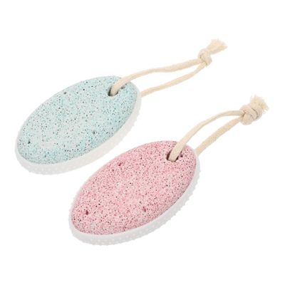 Baluue 2Pcs Pumice Stone Foot File Natural Volcanic Scrubber for Heel Callus Removal Salon Pedicure Tool for Foot Sole Exfoliating and Smooth Skin Care