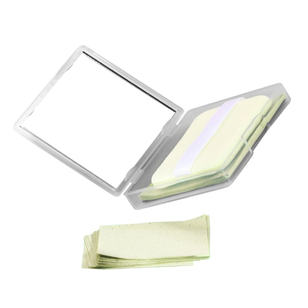 SHERCHPRY Control Blotting Paper with Mirror Case and Refill Sheets Lightweight Facial Oil Absorbing Papers for Makeup Friendly Shine Removal Portable for Oily Skin Maintenance