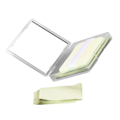 BUTIFULSIC Blotting Sheets for Face Portable Oil Control Paper with Mirror and Puff Absorbs Excess Shine Shrinks Pores Makeup Friendly for Oily Skin with Replacement Pack