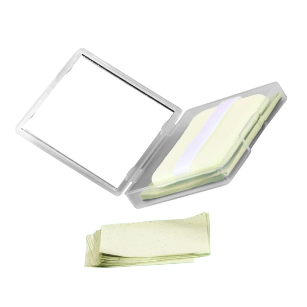BUTIFULSIC Blotting Sheets for Face Portable Oil Control Paper with Mirror and Puff Absorbs Excess Shine Shrinks Pores Makeup Friendly for Oily Skin with Replacement Pack