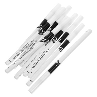 DECHOUS 10PCS Compact White Eyeliner Pencil Multi Use Eye Cosmetic Tool for Women Highlighter and Eye Shadow Pen for Natural Makeup