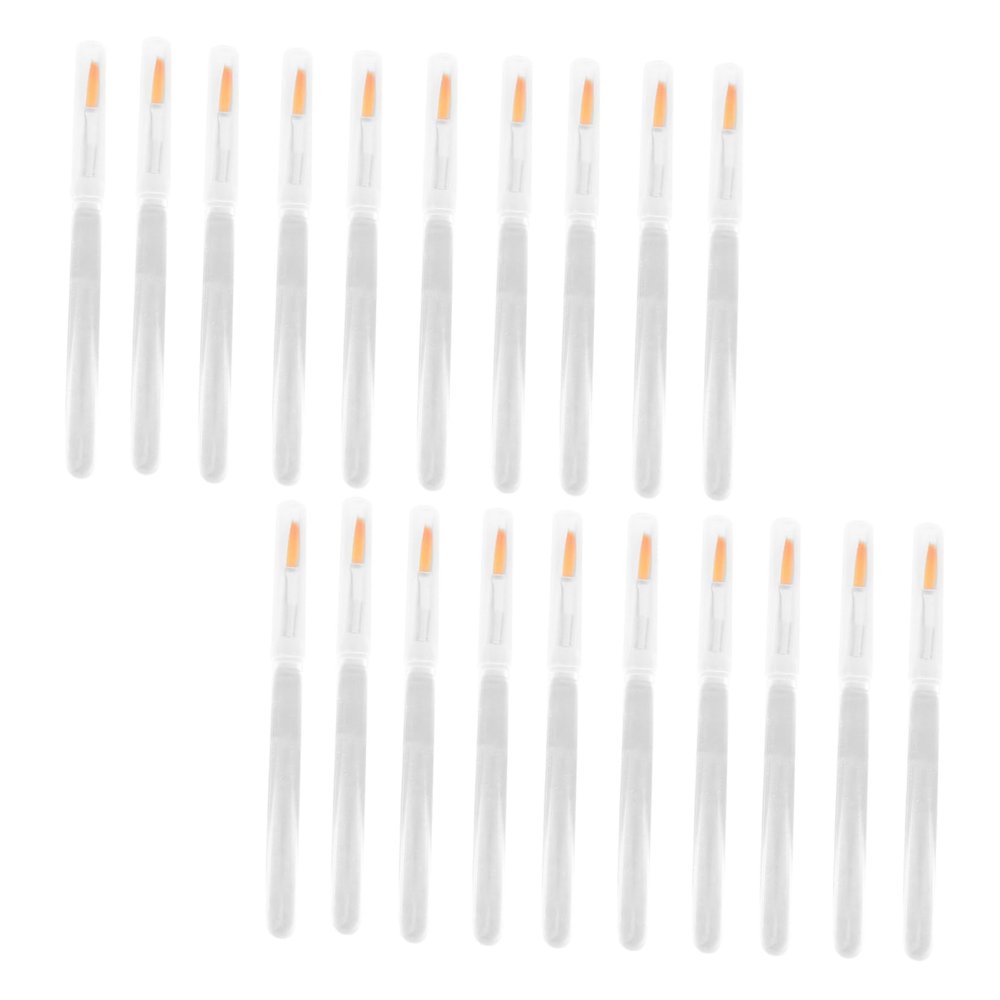 DECHOUS 20pcs Portable Crystal Rod Lip Brushes with Cap Makeup Applicators for Precise Lipstick and Lip Mask Application Multi Use Cosmetic Tools for Travel and Parties