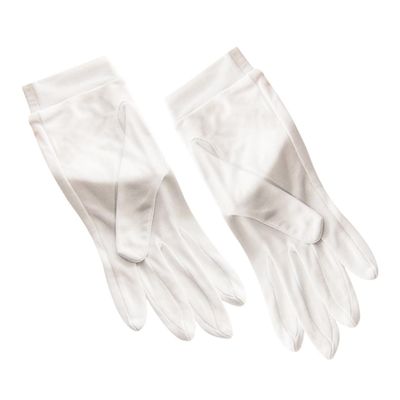 FRCOLOR Multi Function Moisturizing Silk Beauty Gloves for Hand Protection Breathable Lightweight Sleep Gloves for Dry Hands Reusable Hydrating Care Accessory in Pure White