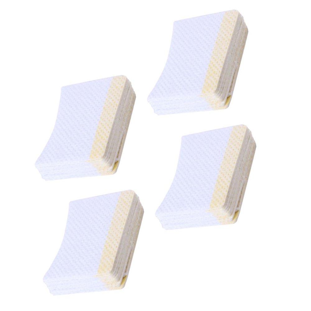LIFKOME 160pcs Curved Makeup Remover Pads for Women Safe Eye Cosmetics Cleaning Cushions Soft Lash Removal Cotton Pads with Adhesive Strip for Salon and Home Use