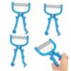 BIUDECO 3Pcs Women Facial Hair Remover Spring Epilator for Face Neck Lips Manual Skin Hair Removal Tool with Non Slip Design Portable Blue for Travel and Daily Use view 1