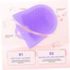 Beatifufu 2Pcs Silicone Facial Cleansing Brush Deep Cleaning Soft Exfoliator for Women Gentle Massage Glove Shape for Sensitive Skin Household Face Wash Gift Pink Purple view 3
