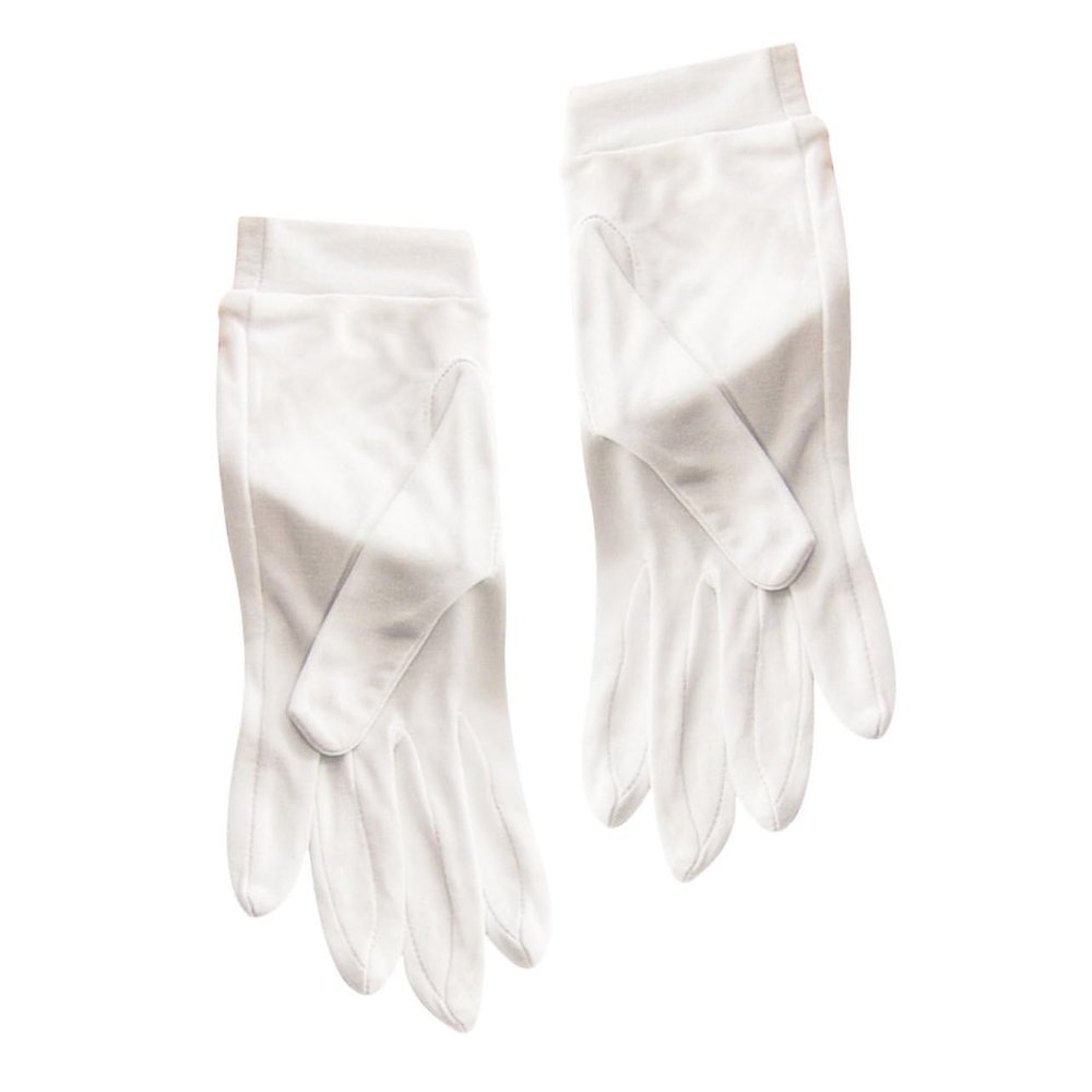 DECHOUS Breathable Silk Moisturizing Gloves for Household Use Lightweight Reusable Gloves for Hand Hydration and Pure White