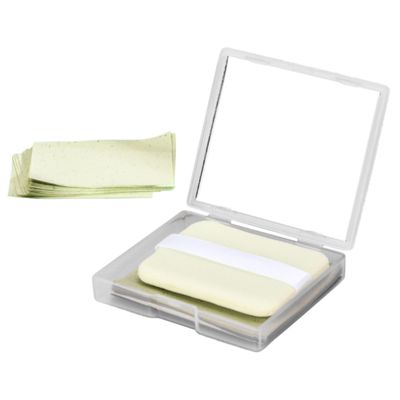 TOPPERFUN Absorbing Sheets with Mirror Compact Practical Oil Control Blotting Papers for Face Oily Skin Care Portable Refills for Men and Women Pore Shrinking and Matte Finish