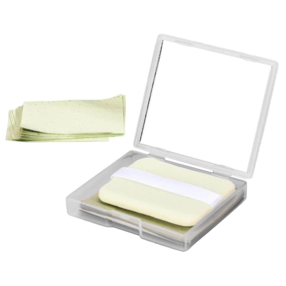 TOPPERFUN Absorbing Sheets with Mirror Compact Practical Oil Control Blotting Papers for Face Oily Skin Care Portable Refills for Men and Women Pore Shrinking and Matte Finish