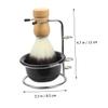COOLHIYA Stainless Steel Shaving Brush Kit with Soft Bristles Shaving Bowl and Ergonomic Stand for Mens Grooming Comfortable Wet Shave and Easy Lathering view 2