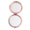 MERRYHAPY Portable Folding Round Makeup Mirror with Accents Lightweight Metal Cosmetic Tool for Travel and Daily Use Chic Pink and Rose Gold Compact Vanity Women view 1