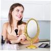 Vaguelly Vintage Style Swivel Vanity Mirror Rotation Double Sided Desktop Makeup Mirror with Stable Base for Home Decor and Precise Makeup Application view 3