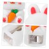 DECHOUS Small Cute Bunny Pencil Sharpener for Eyebrow Decorative Pencils Sturdy Safe Material Easy to Use Sharpener for Home and Makeup Efficient Smooth Sharpening Tool view 3