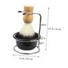 FOYTOKI Portable Shaving Kit with Soft Brush Stainless Steel Holder and Soap Bowl for Comfortable Lathering Ergonomic Design for Men and Gift Giving view 2