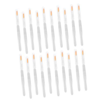 BELLIFFY 20pcs Disposable Crystal Rod Lip Brushes with Cover Plastic Lip Applicators for Makeup Lipstick Foundation and Eye Lid Application Portable and Hygienic Tools for Precise Color and