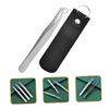 SOESFOUFU Stainless Steel Nose Hair Trimming Tweezers Nose Hair Remover for Men Reusable Lightweight with Black Carry Case for Travel view 4