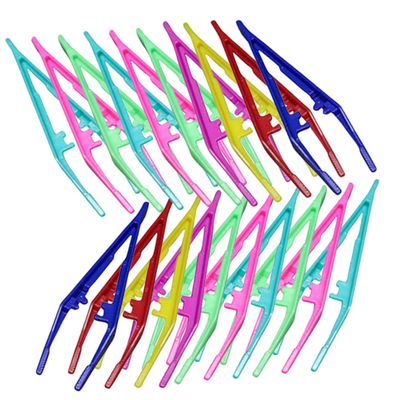 ETHZZLE 30Pcs Small Plastic Eyebrow Tweezers for Women and Men Lightweight Eyebrow Trimming Tool for Fine Hair Removal Portable Makeup Supplies for Daily Use