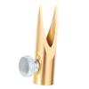 PLAFOPE Manual Eyebrow Pencil Sharpener Metal Dual Edge Compact Makeup Pencil Sharpener for Precise Sharpening Portable Tool in Gold view 1