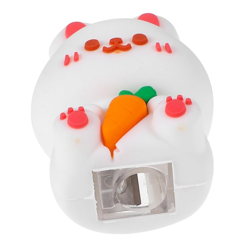 BIUDECO Cute Bunny Pencil Sharpener for Eyebrow and Pencils Small Handheld Portable Sharpener for Office Home and Little Safe Material with Cartoon Design Gift