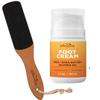 Pumice Valley Foot Cream for Dry Cracked Feet and Heels - Urea, Shea Butter, Jojoba Oil, Vitamin E 1.7 Oz - Foot File with Handle Pumice Stone for Dry Dead Skin - Callus Remover for Feet Double view 1