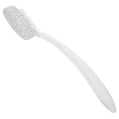 Beatifufu Portable Long Handle Foot File Callus Remover Ergonomic Pumice Scrubber for Dead Skin Exfoliation and Feet Cleaning Reusable Pedicure Tool for
